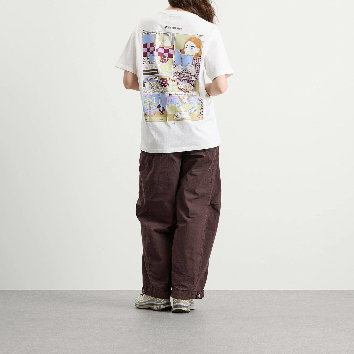 Damson Madder Women's Quiet Company T-Shirt in Ecru