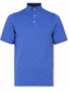 Kjus Golf - Golfer Printed Stretch-Jersey Golf Polo Shirt - Blue