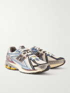 New Balance - M1906 Rubber-Trimmed Mesh and Metallic Faux Leather Sneakers - Blue