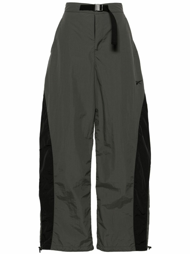 Photo: Reebok LTD Grey Wide-Leg Panelled Track Pants
