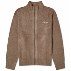 MKI Men's Mohair Blend Knit Track Jacket in Brown