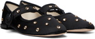 Repetto Black Georgia Mary Jane Square-Toe Ballerina Flats