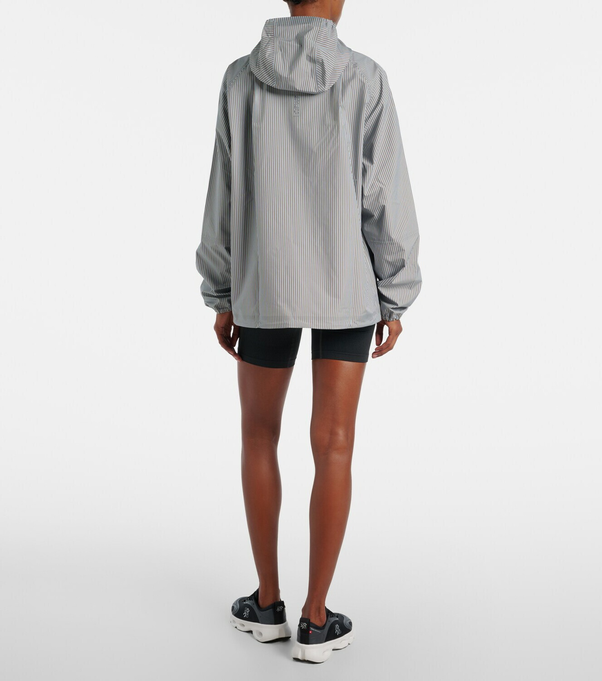 Loewe x On Storm striped half-zip jacket