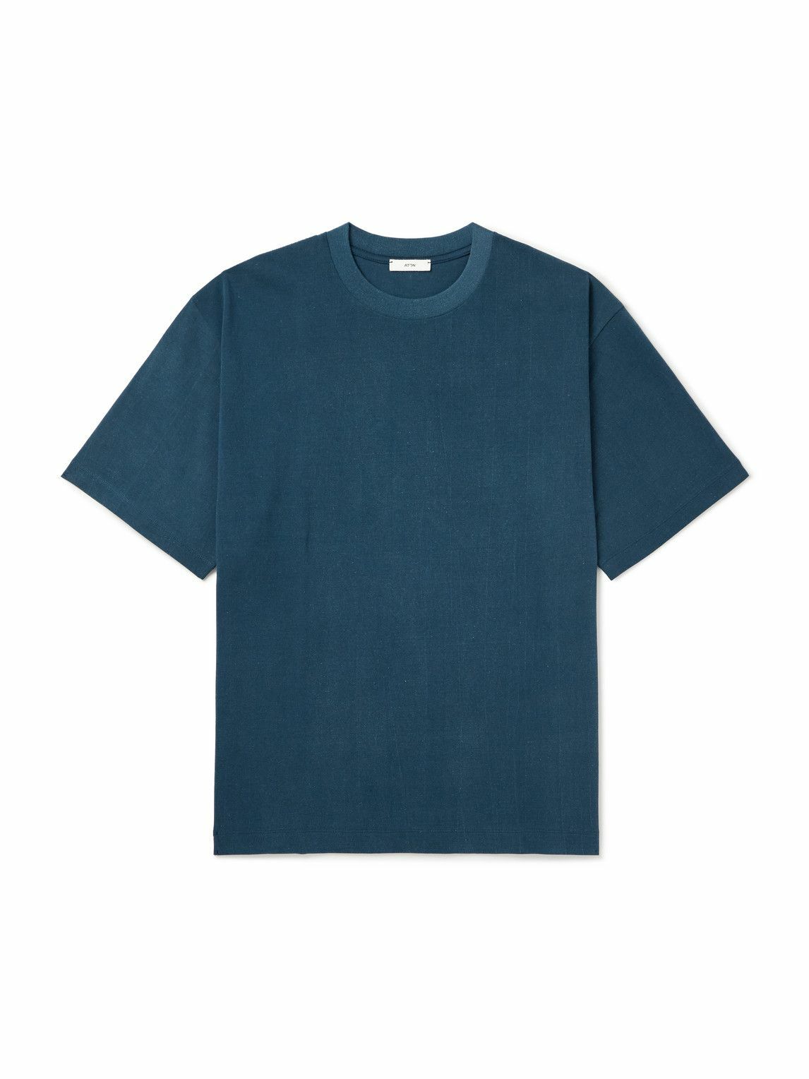 ATON - Aging Fresca Plate Cotton-Jersey T-Shirt - Blue