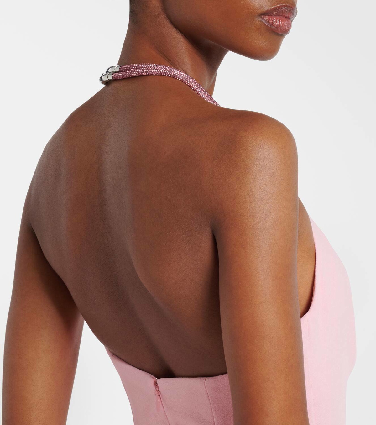 Solace London Riva embellished halterneck gown