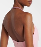 Solace London Riva embellished halterneck gown