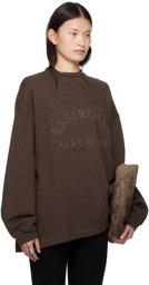 Fear of God ESSENTIALS Brown Crewneck Long Sleeve T-Shirt