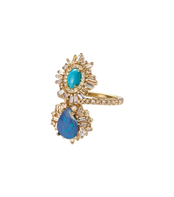 Photo: Suzanne Kalan 18kt gold (750/1000) ring with gemstones