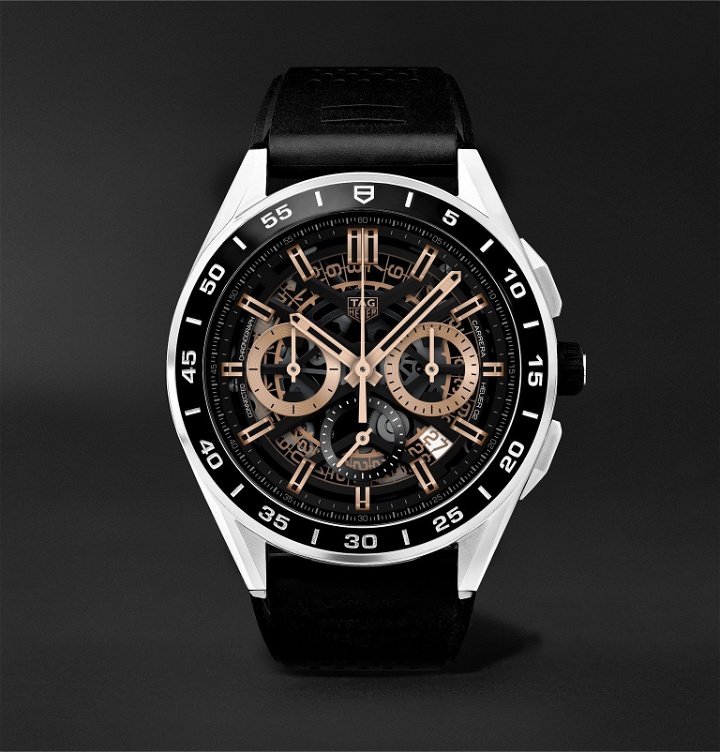 Photo: TAG Heuer - Connected Modular 45mm Steel and Rubber Smart Watch, Ref. No. SBG8A10.BT6219 - Black