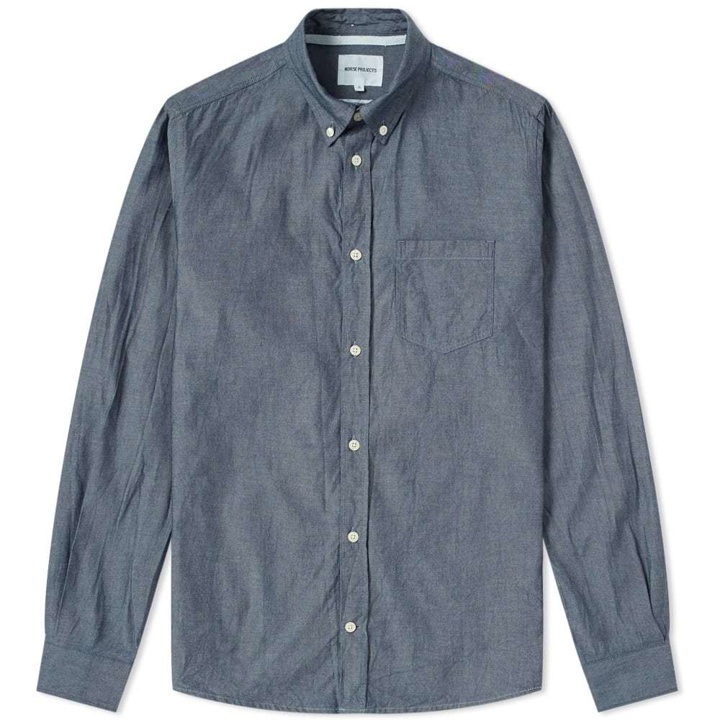 Photo: Norse Projects Anton Chambray Shirt Blue