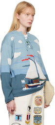 Bode Blue Pinafore Sweater