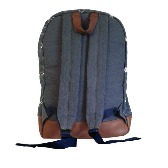 MC2 Saint Barth Canvas Backpack Cody With Micro Skull Print