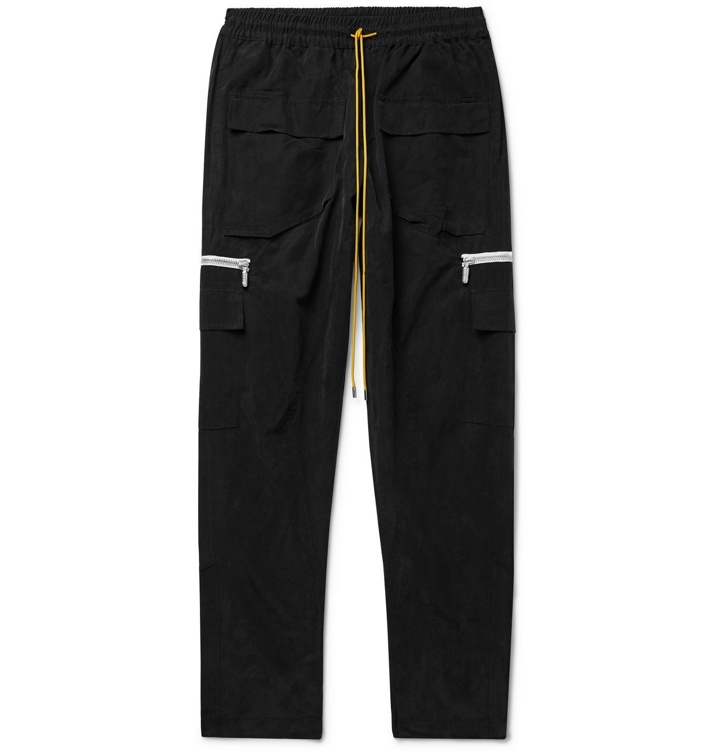 Photo: Rhude - Slim-Fit Woven Drawstring Cargo Trousers - Black