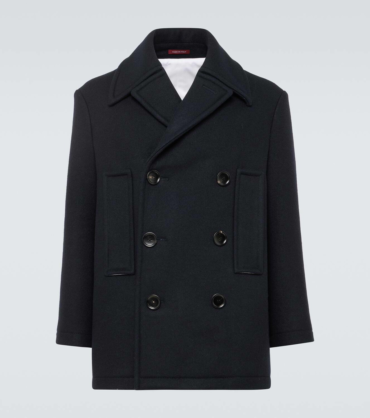 GUCCI ウールピーコート Gucci Web Stripe double-breasted wool peacoat Gucci