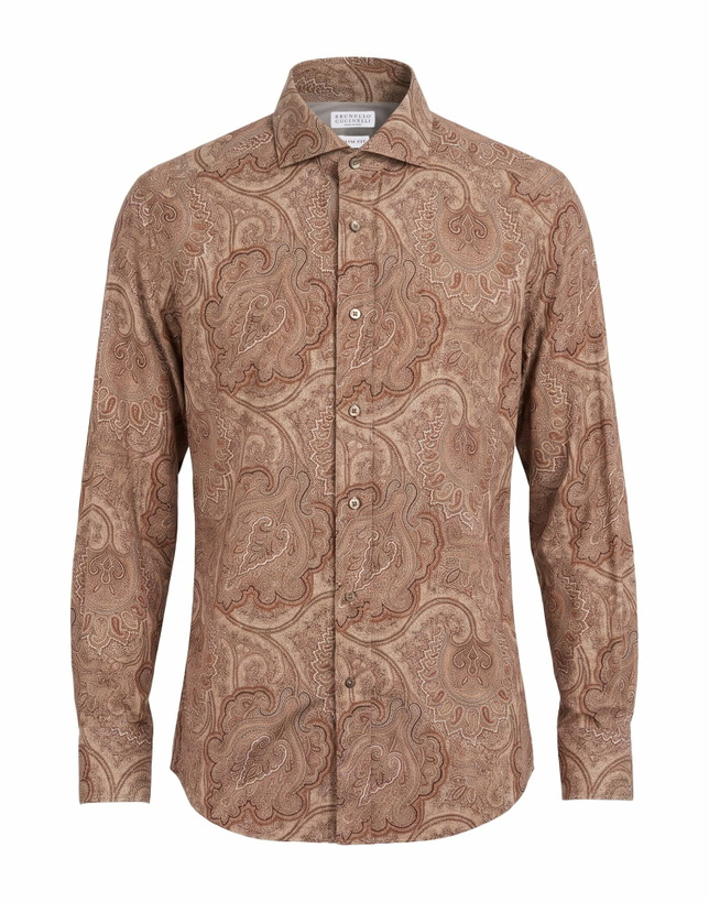 Photo: Brunello Cucinelli Mens Shirt in Brown