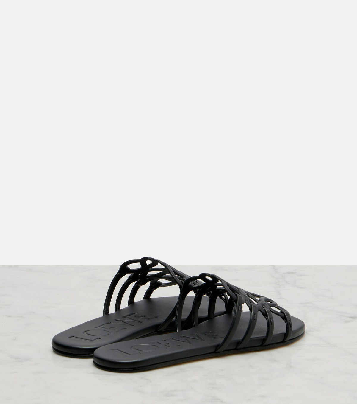 Loewe Paula's Ibiza Petal Anagram leather slides