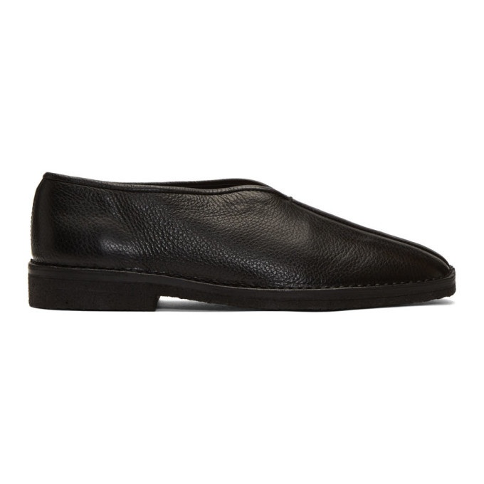 Photo: Lemaire Black Leather Slippers