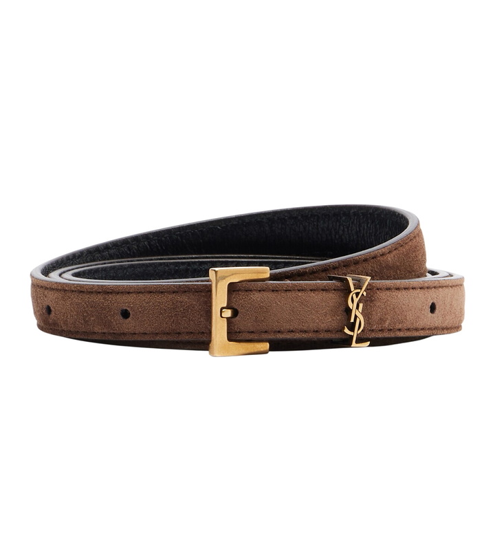 Saint Laurent - Crystal-embellished leather belt Saint Laurent display picture 3