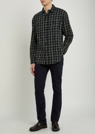 Nudie Jeans Checked Cotton and Linen-blend Shirt Black