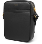 TOM FORD - North South Full-Grain Leather Messenger Bag - Men - Black