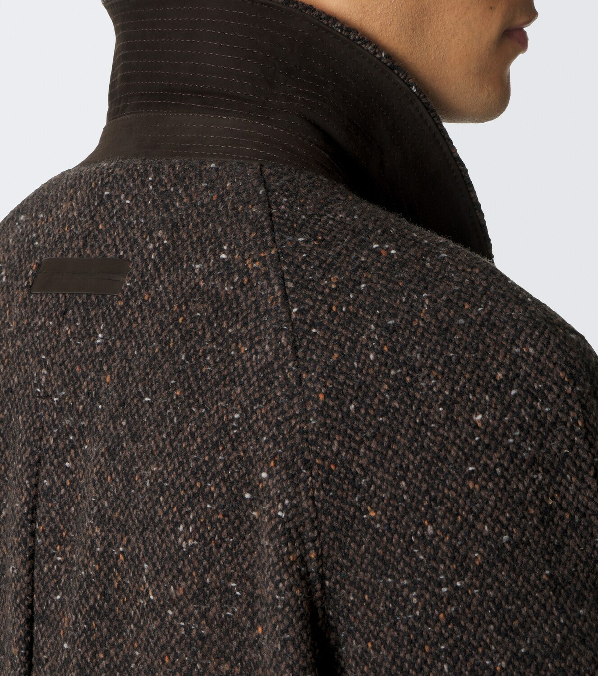 Zegna Wool, silk, and cashmere tweed coat