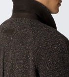 Zegna Wool, silk, and cashmere tweed coat