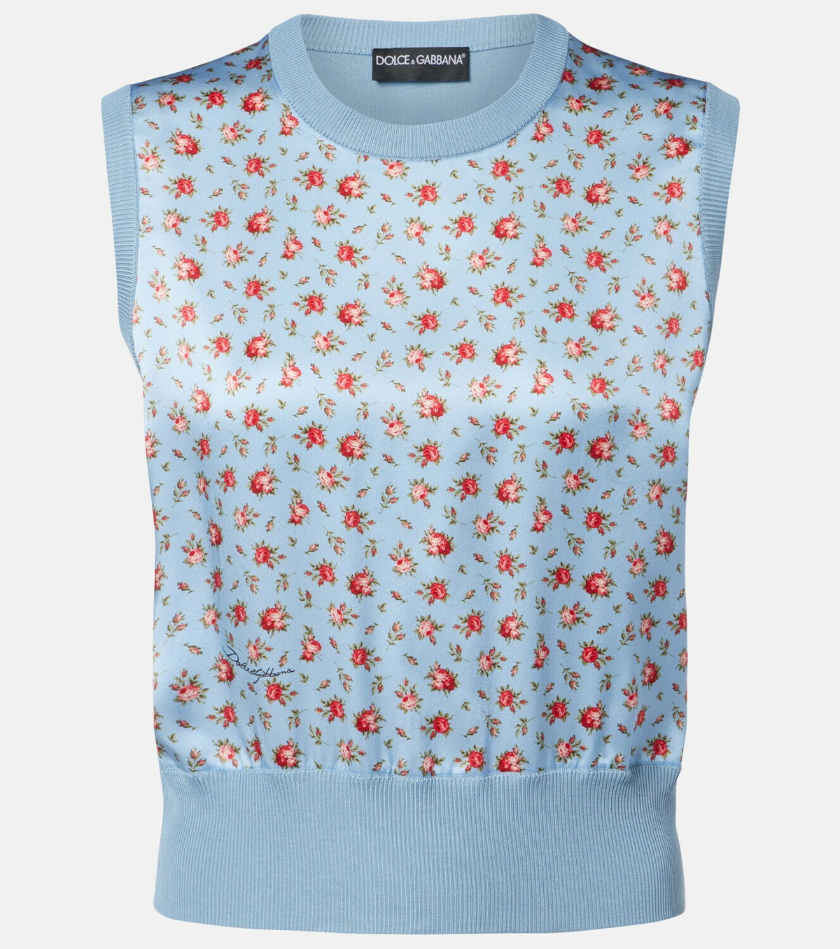 Dolce&Gabbana Floral silk sweater vest