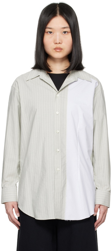 Photo: MM6 Maison Margiela Gray Striped Shirt