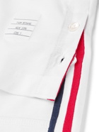 Thom Browne - Mercerised Cotton-Piqué Polo Shirt - White