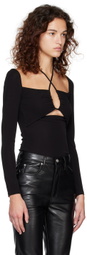 FRAME Black Halter Blouse