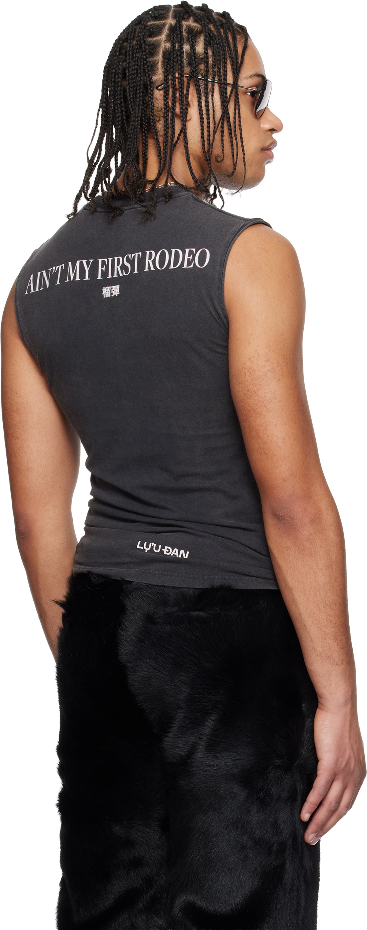 LU'U DAN Gray 'Year of the Horse' Sleeveless T-shirt