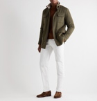 Loro Piana - Suede- and Leather-Trimmed Storm System® Cashmere-Blend Field Jacket - Green