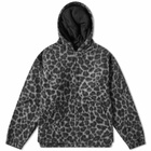 Edwin Men's Daimon Hooded Jacket Lined in Black/White Leopard