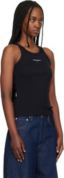 Maison Kitsuné Black 'Maison Kitsuné Paris' Ribbed Tank Top