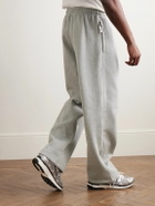 Nike - Solo Swoosh Straight-Leg Logo-Embroidered Cotton-Blend Jersey Sweatpants - Gray