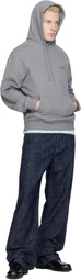 Maison Kitsuné Gray Fox Head Comfort Hoodie