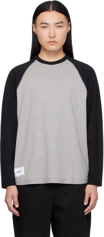 Photo: WTAPS Gray & Black Ian Long Sleeve T-shirt