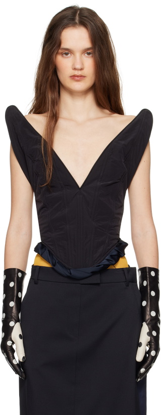 Photo: Pushbutton Black Rabbit Ears Bustier Top
