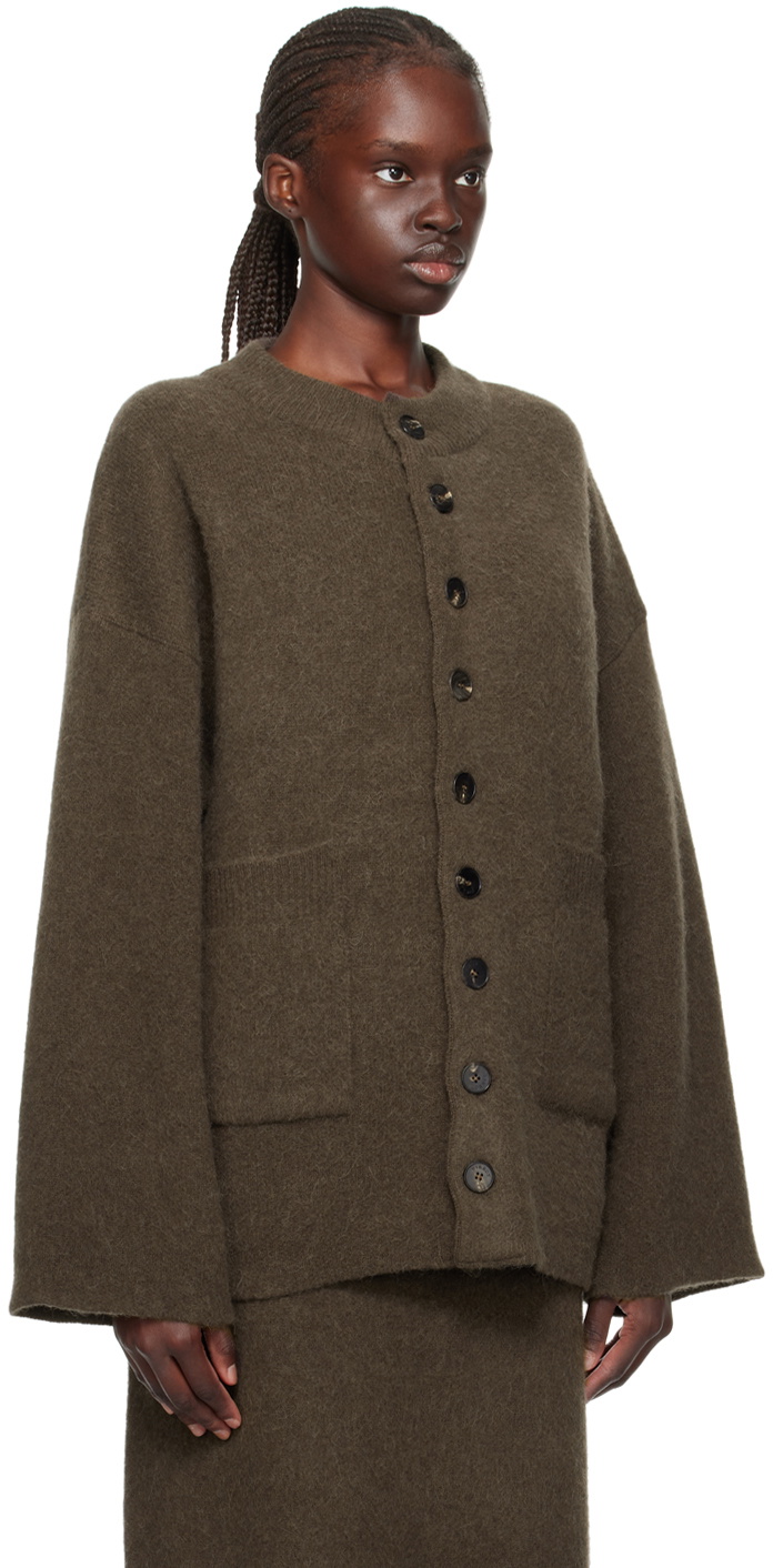 Birrot Brown Round Cardigan
