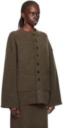Birrot Brown Round Cardigan