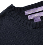 Ralph Lauren Purple Label - Bear-Intarsia Cashmere Sweater - Men - Navy