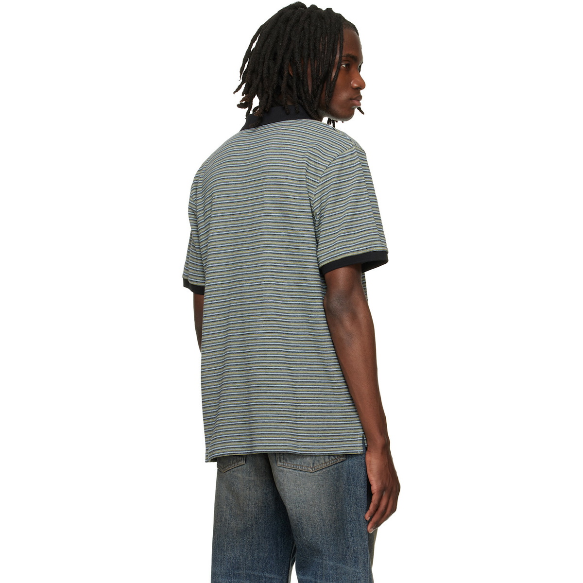 Carhartt Work In Progress Navy & Green Dion Polo