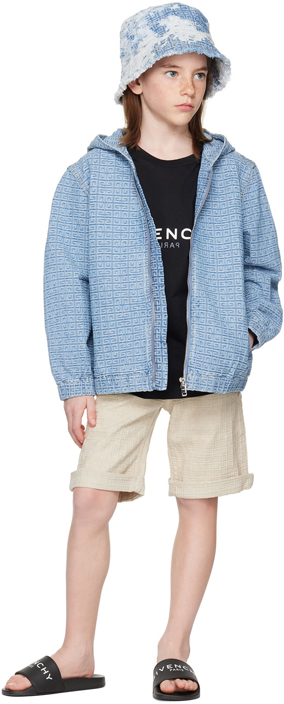 Givenchy Kids Blue Hooded Jacket