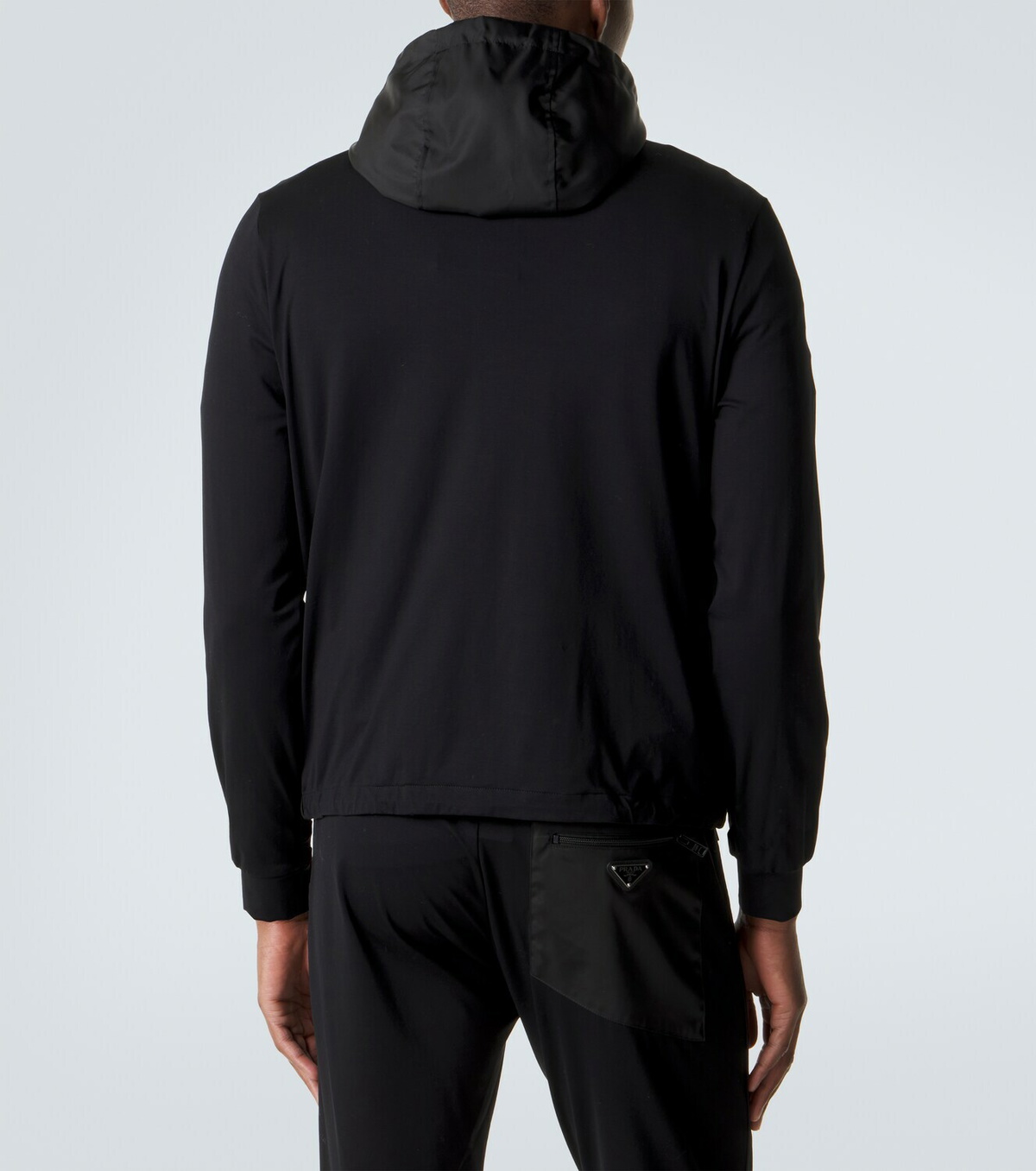 Prada Re-Nylon and cotton-blend hoodie