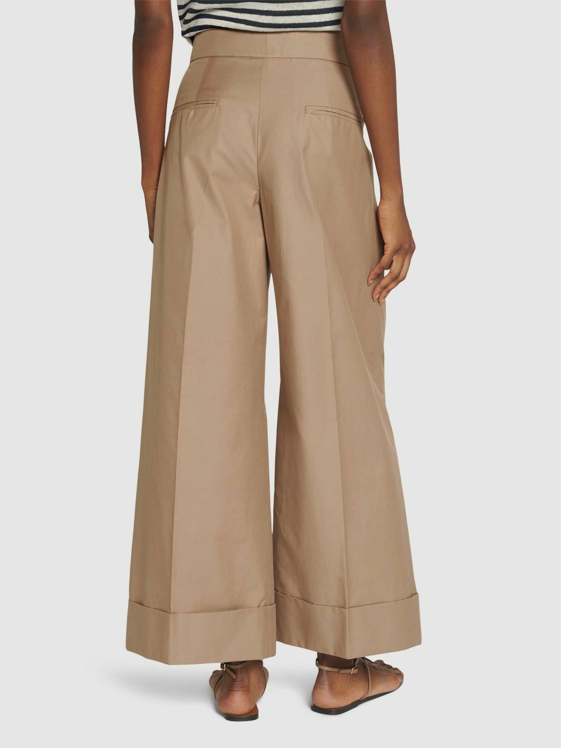 S MAX MARA Abba Pleated Twill Wide Pants S Max Mara