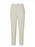 Officine Générale - Owen Tapered Belted Linen Suit Trousers - Neutrals