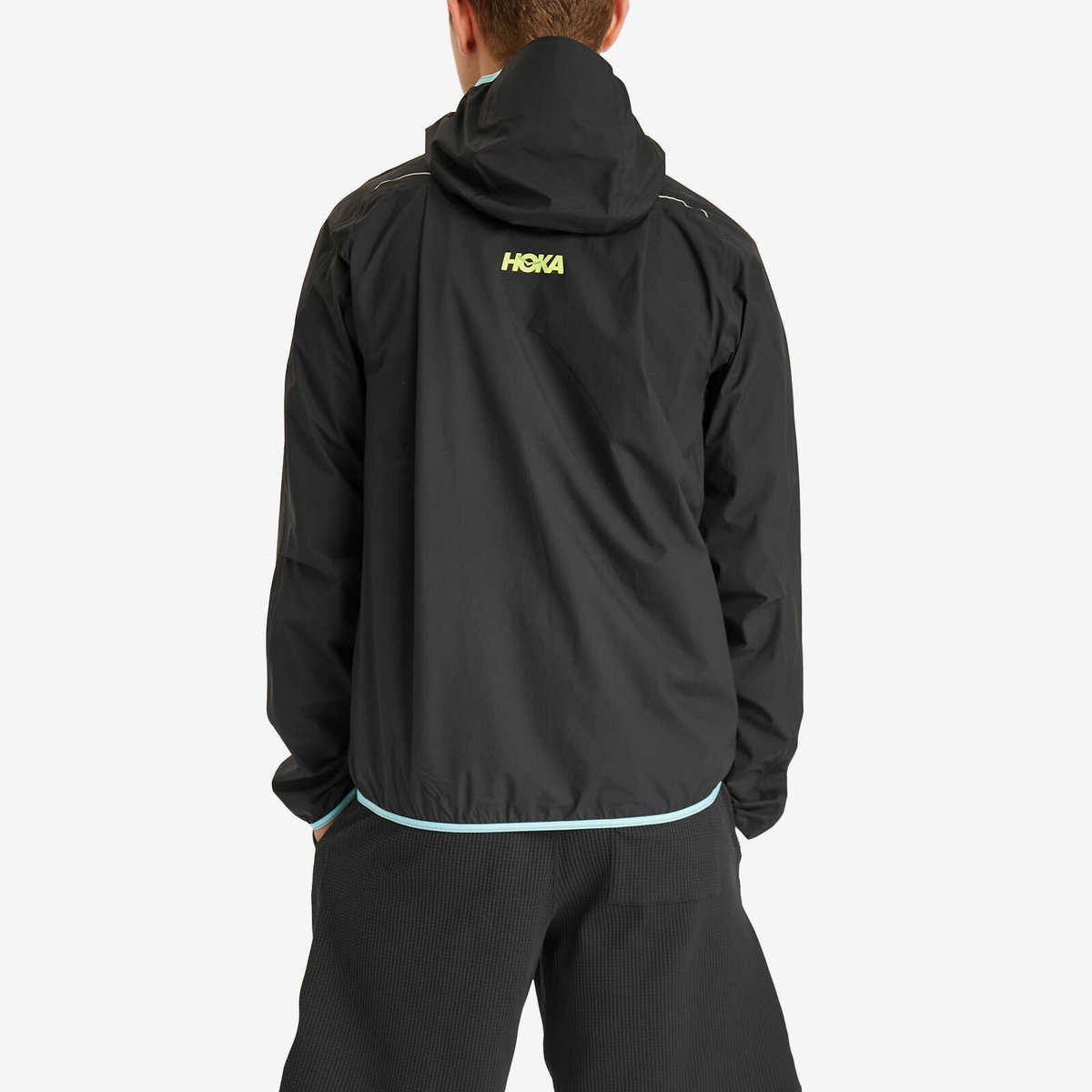 HOKA ONE ONE Men's M Tecsky Waterproof Jacket in Black Hoka One One