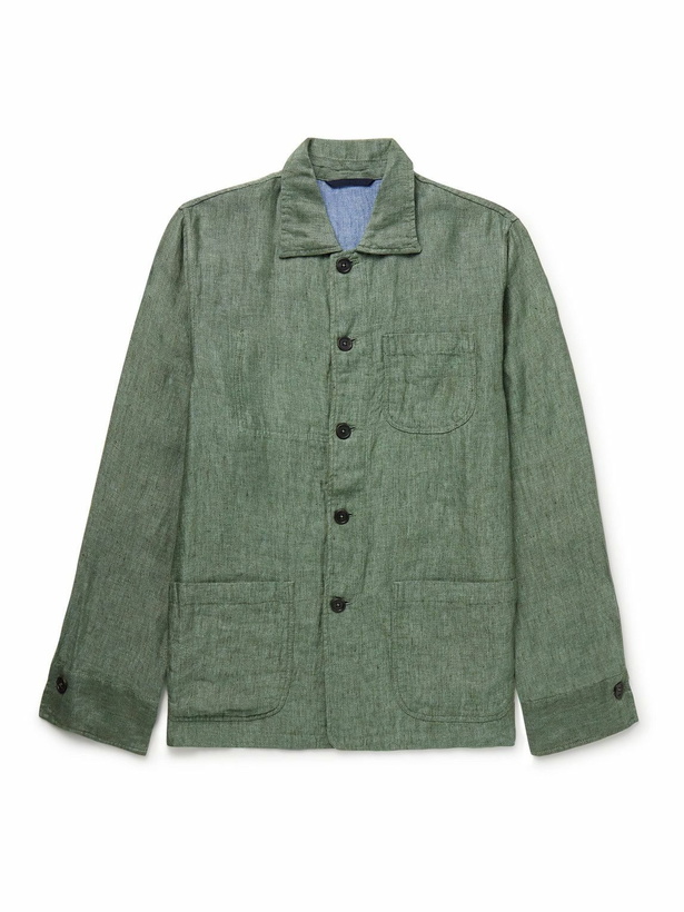 Photo: Sid Mashburn - Linen and Silk-Blend Chore Jacket - Green
