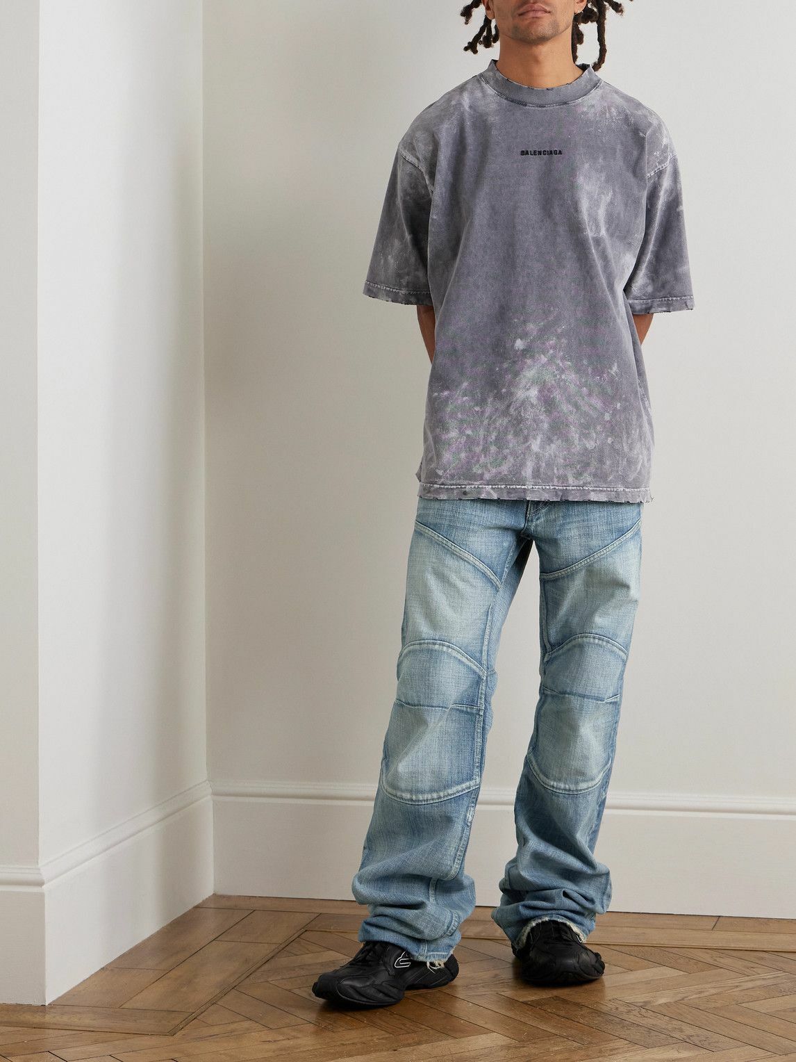 【バレンシアガ】 Denim - Straight-Leg Jeans デニム・ジーパン Balenciaga - Straight-Leg Panelled Jeans - Blue Balenciaga