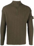 STONE ISLAND - Cotton Blend Turtle-neck Jumper